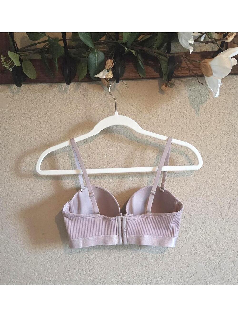 Light Purple Ribbed Strap Bra - Picture 2 of 6
